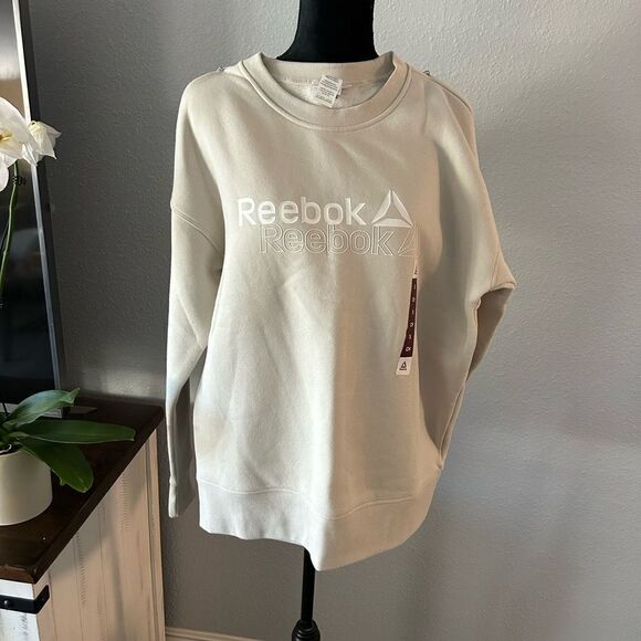 Reebok pullover sweatshirt new with tags S, cream - Picture 2 of 4